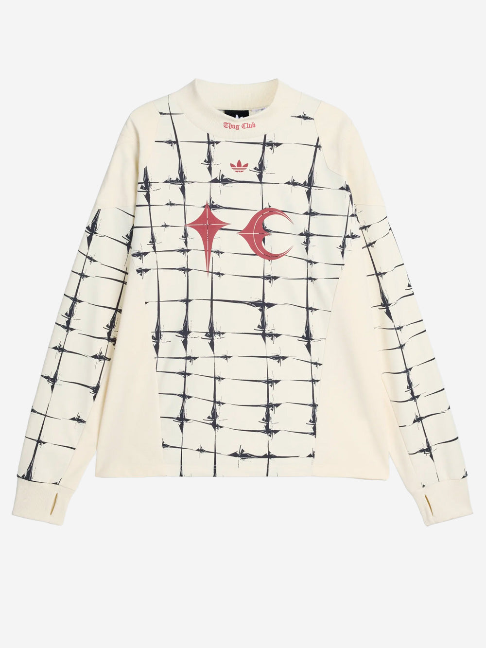 ADIDAS ORIGINALS T-shirt a manica lunga Goalie beige x Thug Club Crema Urbanstaroma