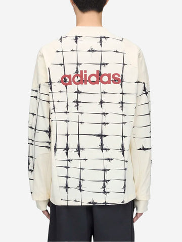 ADIDAS ORIGINALS T-shirt a manica lunga Goalie beige x Thug Club Crema