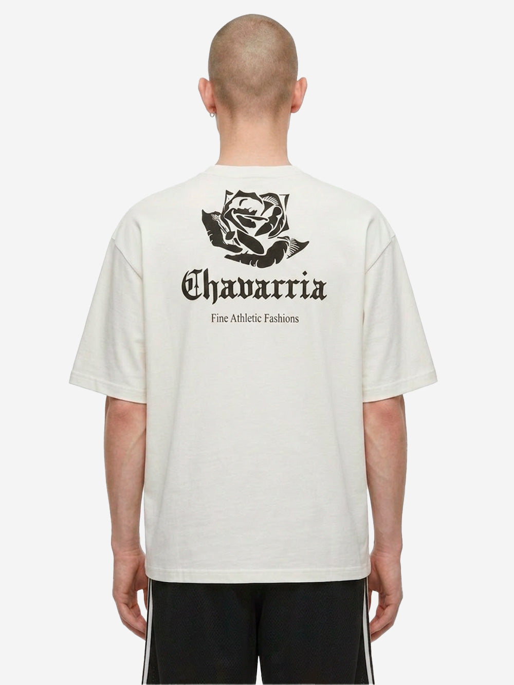 ADIDAS ORIGINALS T-shirt bianca con logo e rosa sul retro x Willy Chavarria Bianco Urbanstaroma