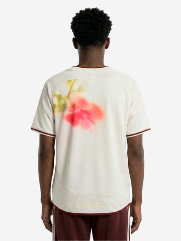 ADIDAS ORIGINALS T-shirt football beige in jersey con stampa x Wales Bonner Off white