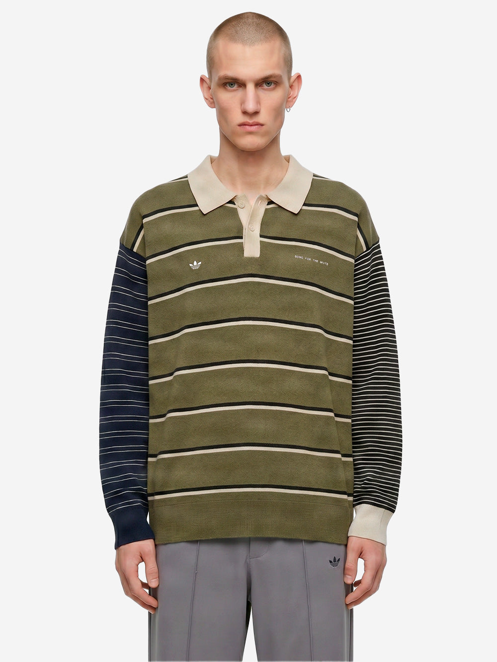 ADIDAS ORIGINALS T-shirt a manica lunga x Song for the Mute 007 Verde blu Urbanstaroma