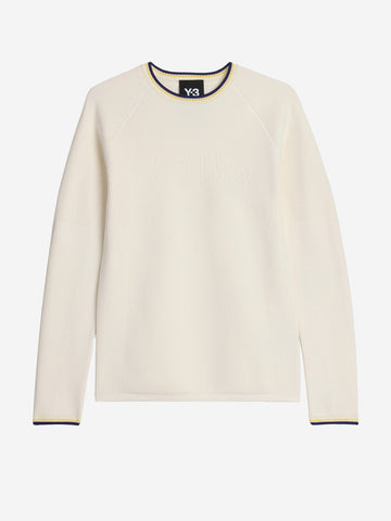 ADIDAS ORIGINALS Y3 x Wales Bonner Maglia base top crema Off white