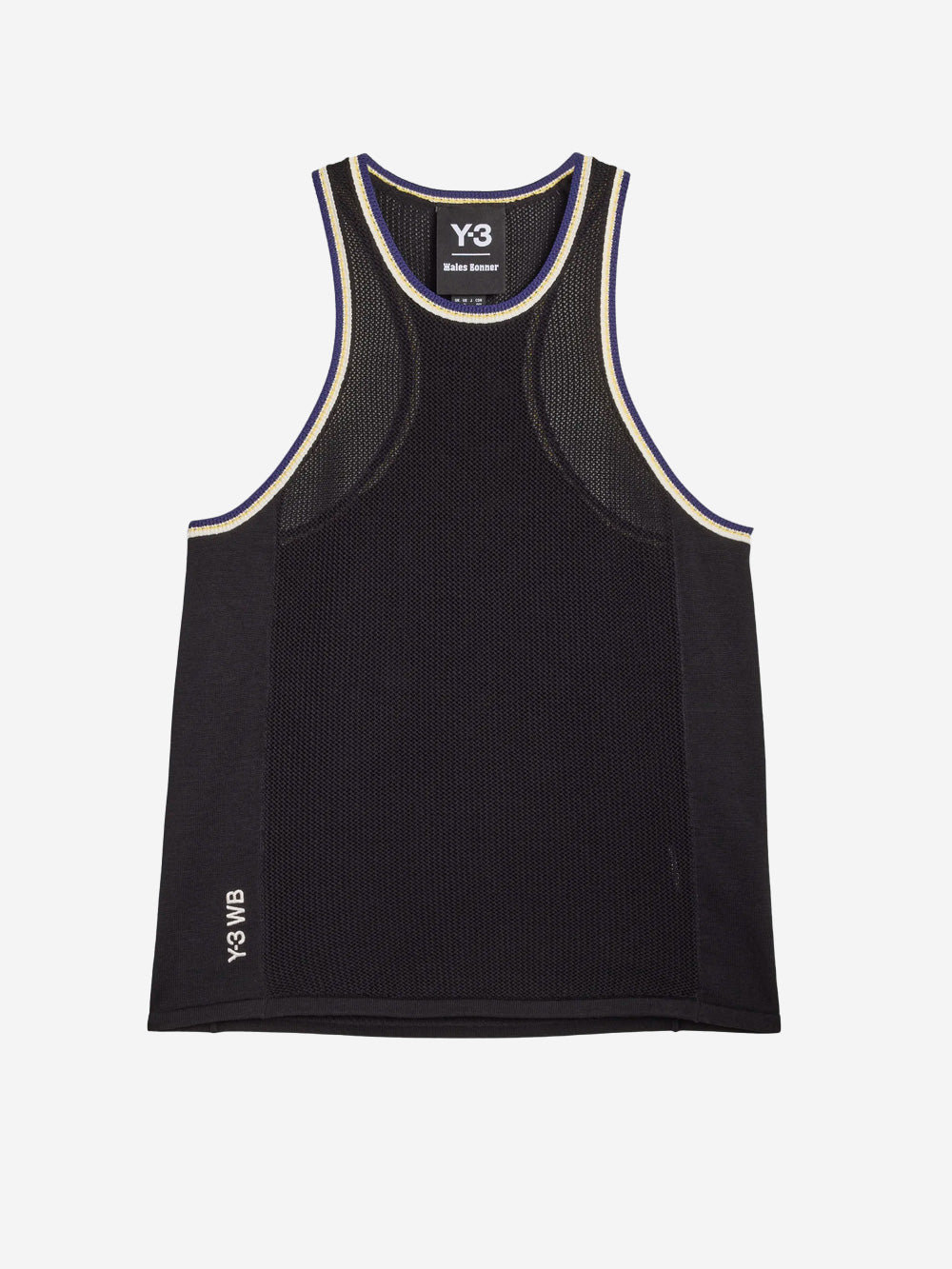 ADIDAS ORIGINALS Y3 x Wales BonnerTank top in maglia Nero Urbanstaroma