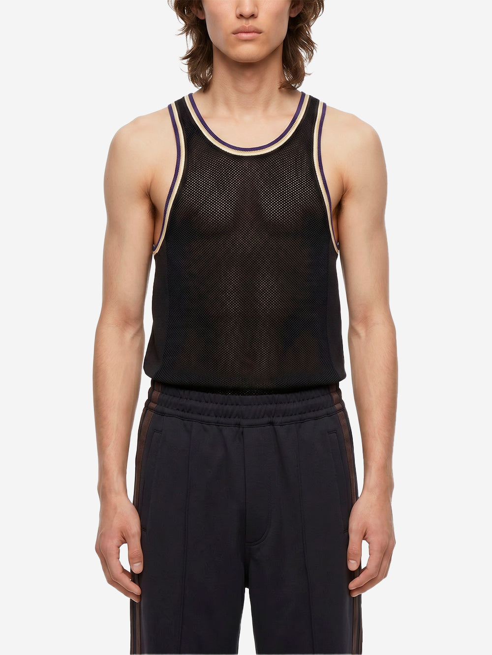 ADIDAS ORIGINALS Y3 x Wales BonnerTank top in maglia Nero Urbanstaroma