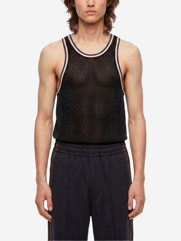 ADIDAS ORIGINALS Y3 x Wales BonnerTank top in maglia Nero