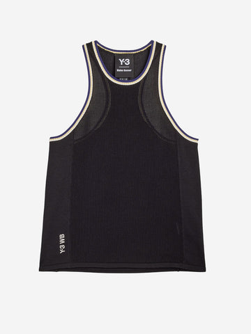 ADIDAS ORIGINALS Y3 x Wales BonnerTank top in maglia Nero