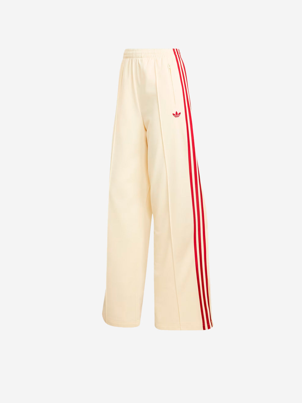 ADIDAS ORIGINALS Pantaloni loose Firebird vaniglia con stripes rosse Panna rossa Urbanstaroma