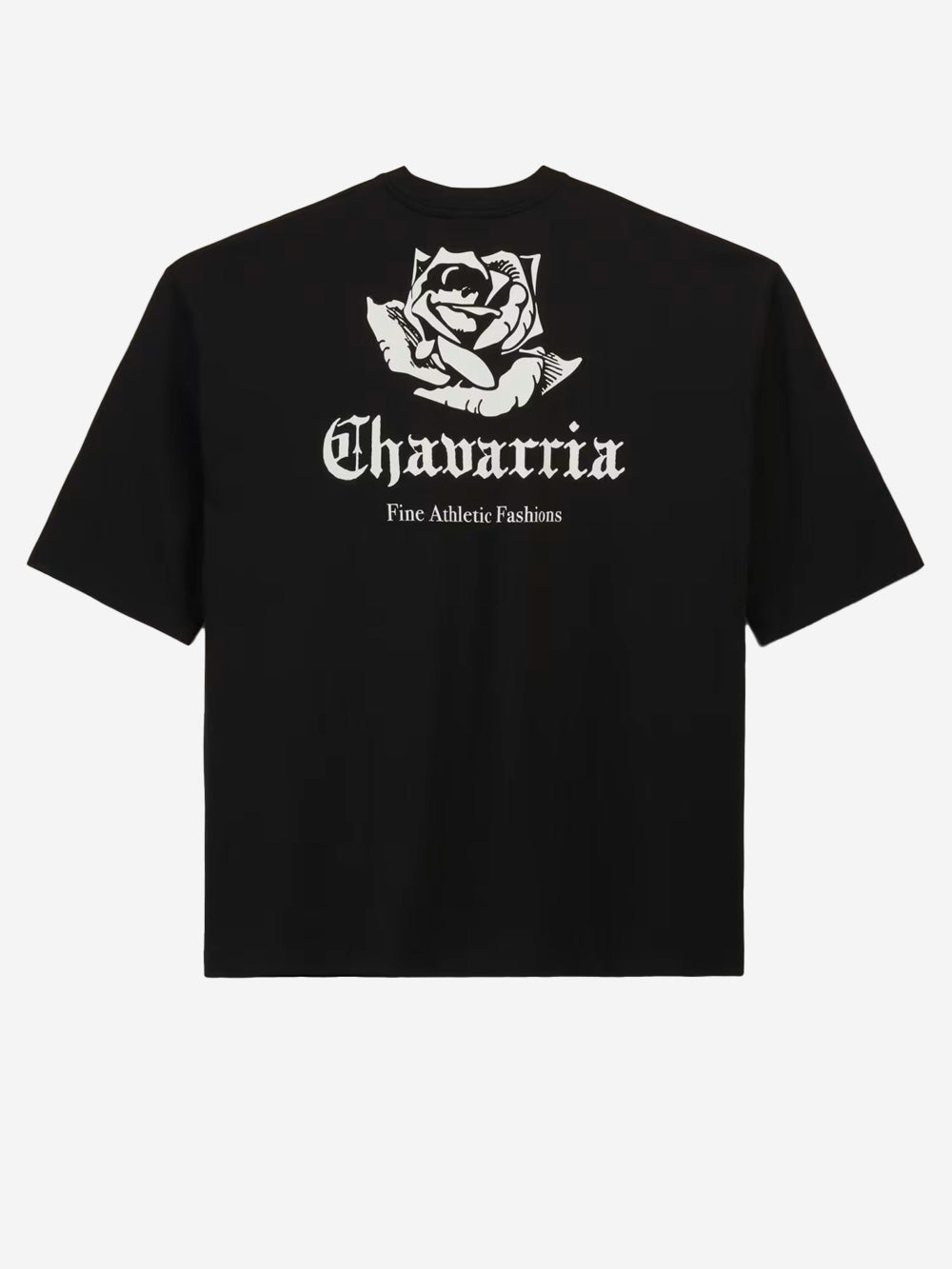 ADIDAS ORIGINALS T-shirt nera con logo e rosa sul retro x Willy Chavarria Nero Urbanstaroma