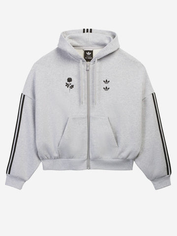 ADIDAS ORIGINALS Felpa con cappuccio e zip x Willy Chavarria Grigia blu