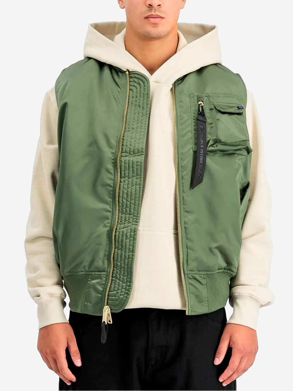 ALPHA INDUSTRIES Gilet reversibile MA-1 Base UV verde salvia Verde Urbanstaroma