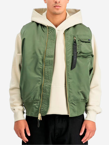 ALPHA INDUSTRIES Gilet reversibile MA-1 Base UV verde salvia Verde