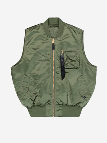 ALPHA INDUSTRIES Gilet reversibile MA-1 Base UV verde salvia Verde