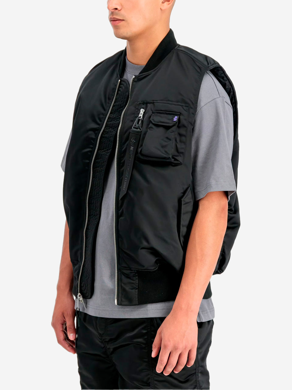 ALPHA INDUSTRIES Gilet reversibile MA-1 Base UV nero Nero Urbanstaroma