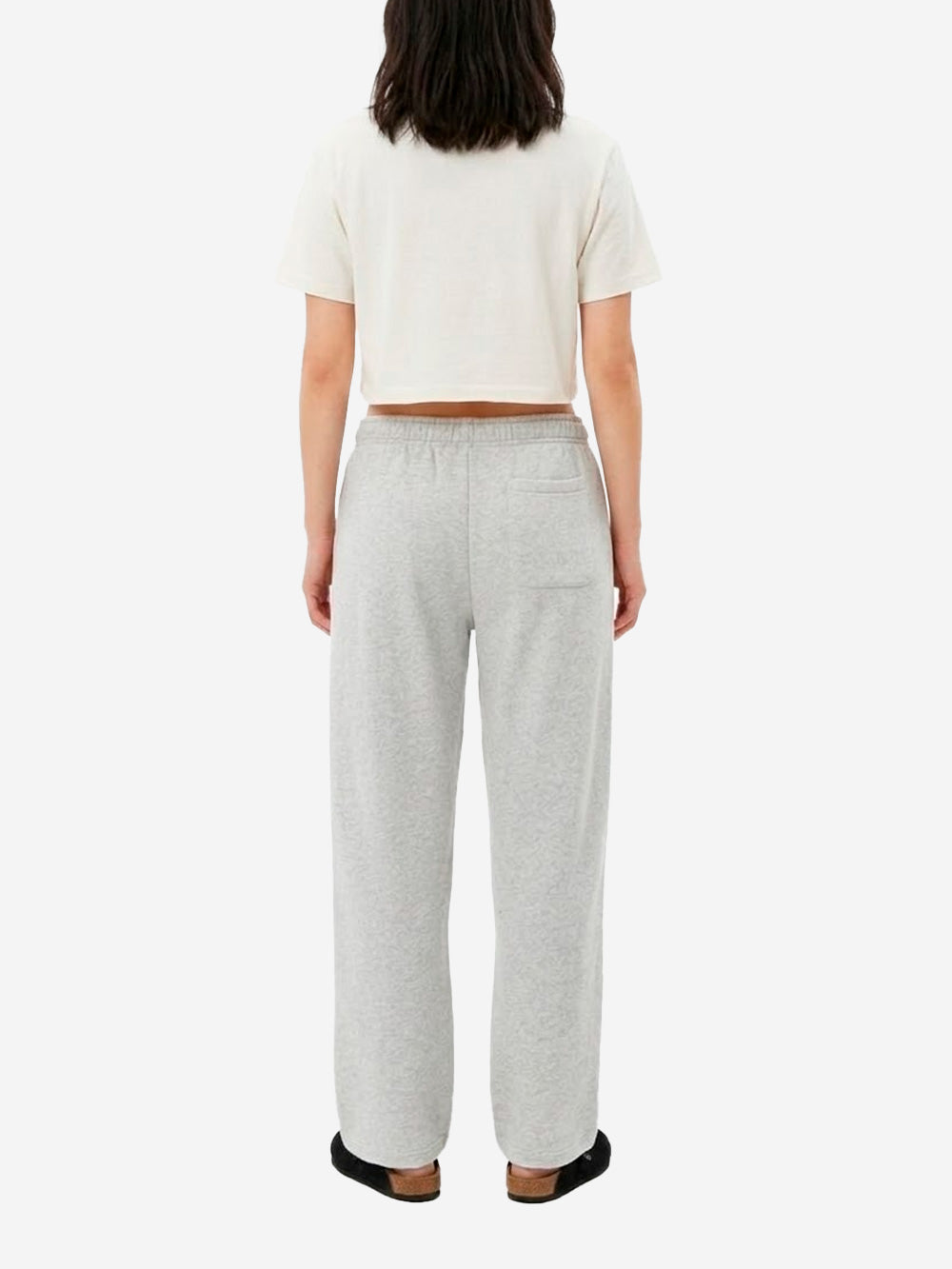 AMERICAN VINTAGE Pantaloni joggers grigi in cotone elasticizzato Grigio chiaro Urbanstaroma