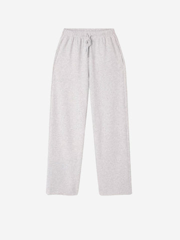 AMERICAN VINTAGE Pantaloni joggers grigi in cotone elasticizzato Grigio chiaro