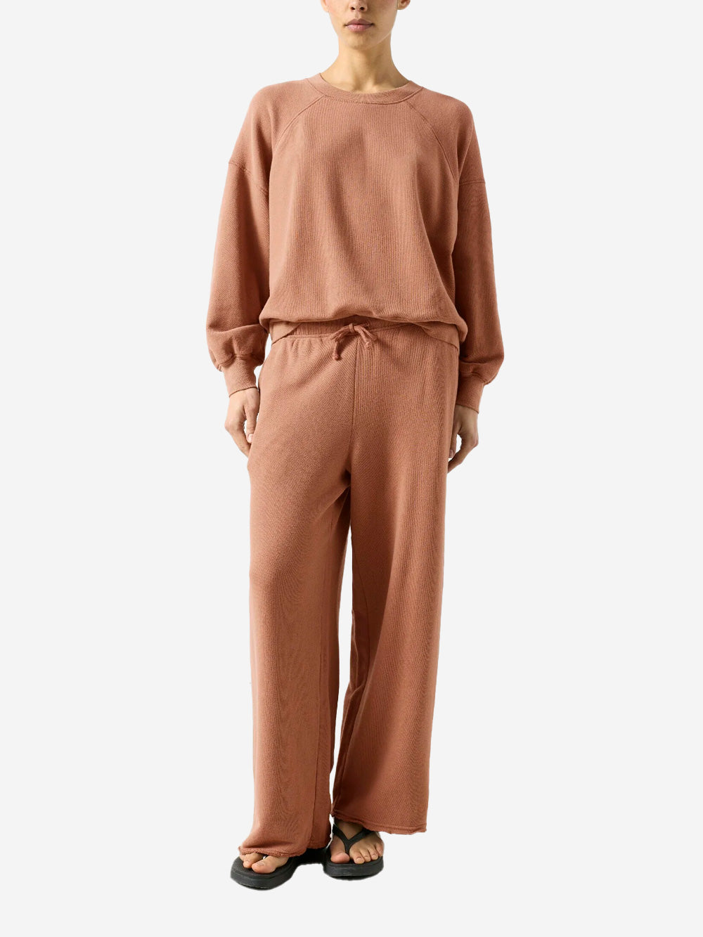 AMERICAN VINTAGE Pantaloni tuta jogging marroni in cotone elasticizzato Cioccolato Urbanstaroma