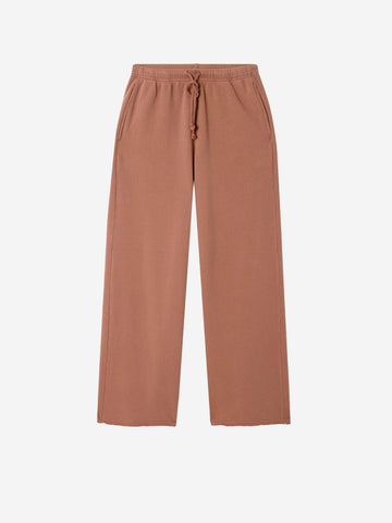 AMERICAN VINTAGE Pantaloni tuta jogging marroni in cotone elasticizzato Cioccolato