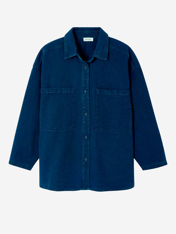 AMERICAN VINTAGE Camicia ampia blu con tasche Blu