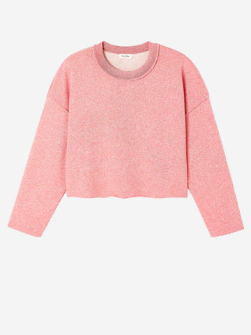 AMERICAN VINTAGE Felpa rosa con bordi grezzi Rosa