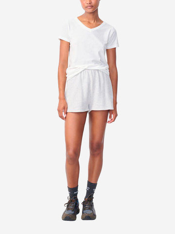 AMERICAN VINTAGE T-shirt bianca aderente con scollo a V Bianco