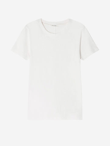 AMERICAN VINTAGE T-shirt bianca aderente in cotone sottile Bianco