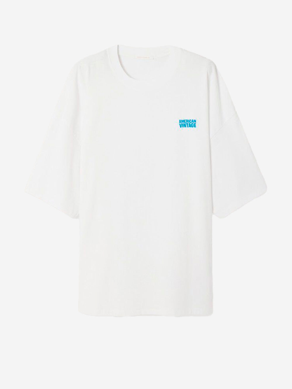 AMERICAN VINTAGE T-shirt oversize bianca con logo sul petto Bianco Urbanstaroma