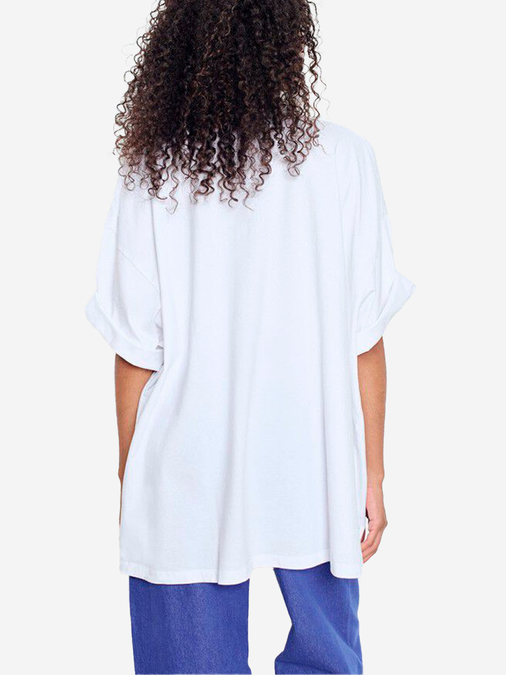 AMERICAN VINTAGE T-shirt oversize bianca con logo sul petto Bianco Urbanstaroma