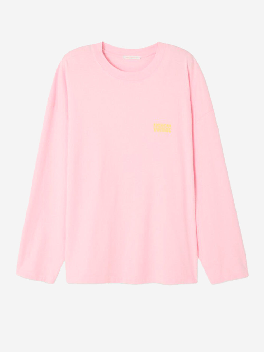 AMERICAN VINTAGE T-shirt rosa a manica lunga in cotone smerigliato Rosa Urbanstaroma