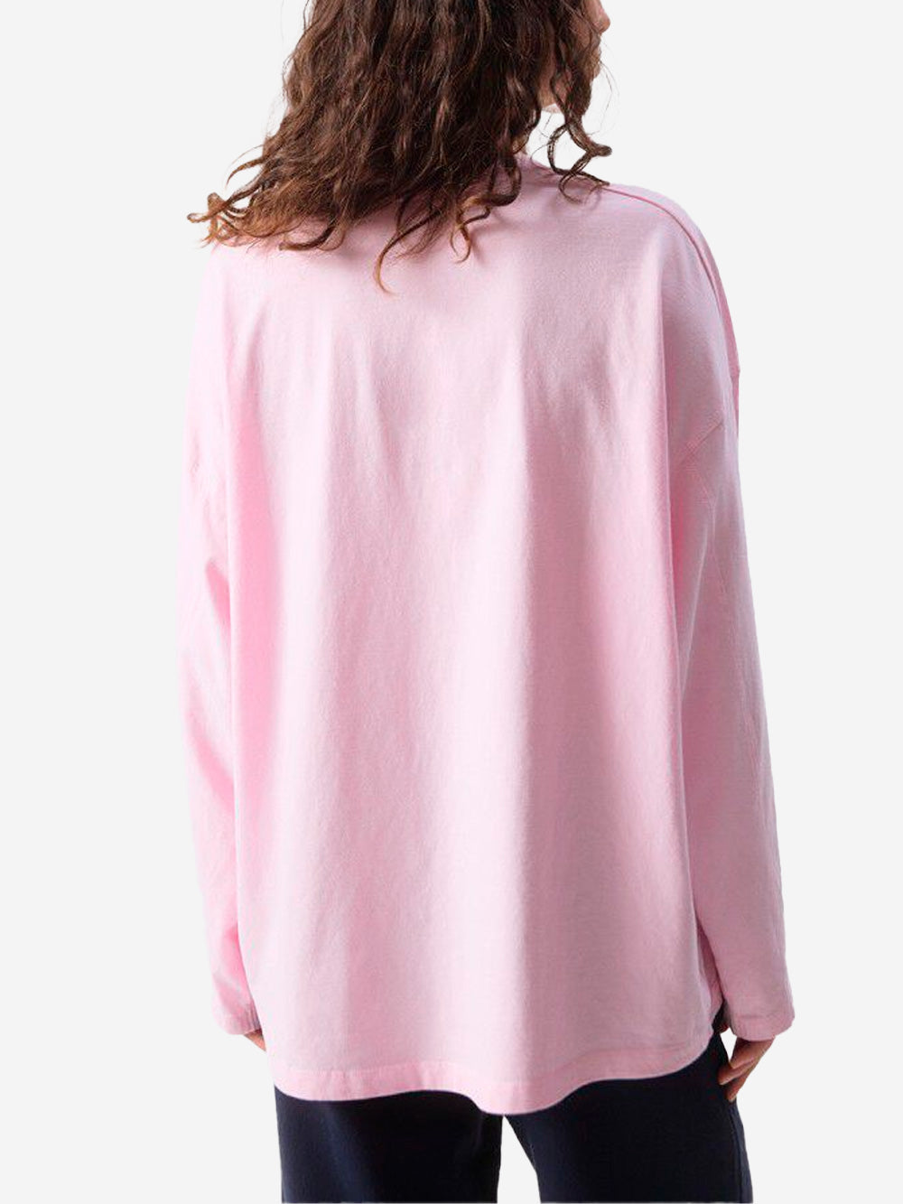 AMERICAN VINTAGE T-shirt rosa a manica lunga in cotone smerigliato Rosa Urbanstaroma