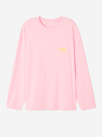 AMERICAN VINTAGE T-shirt rosa a manica lunga in cotone smerigliato Rosa