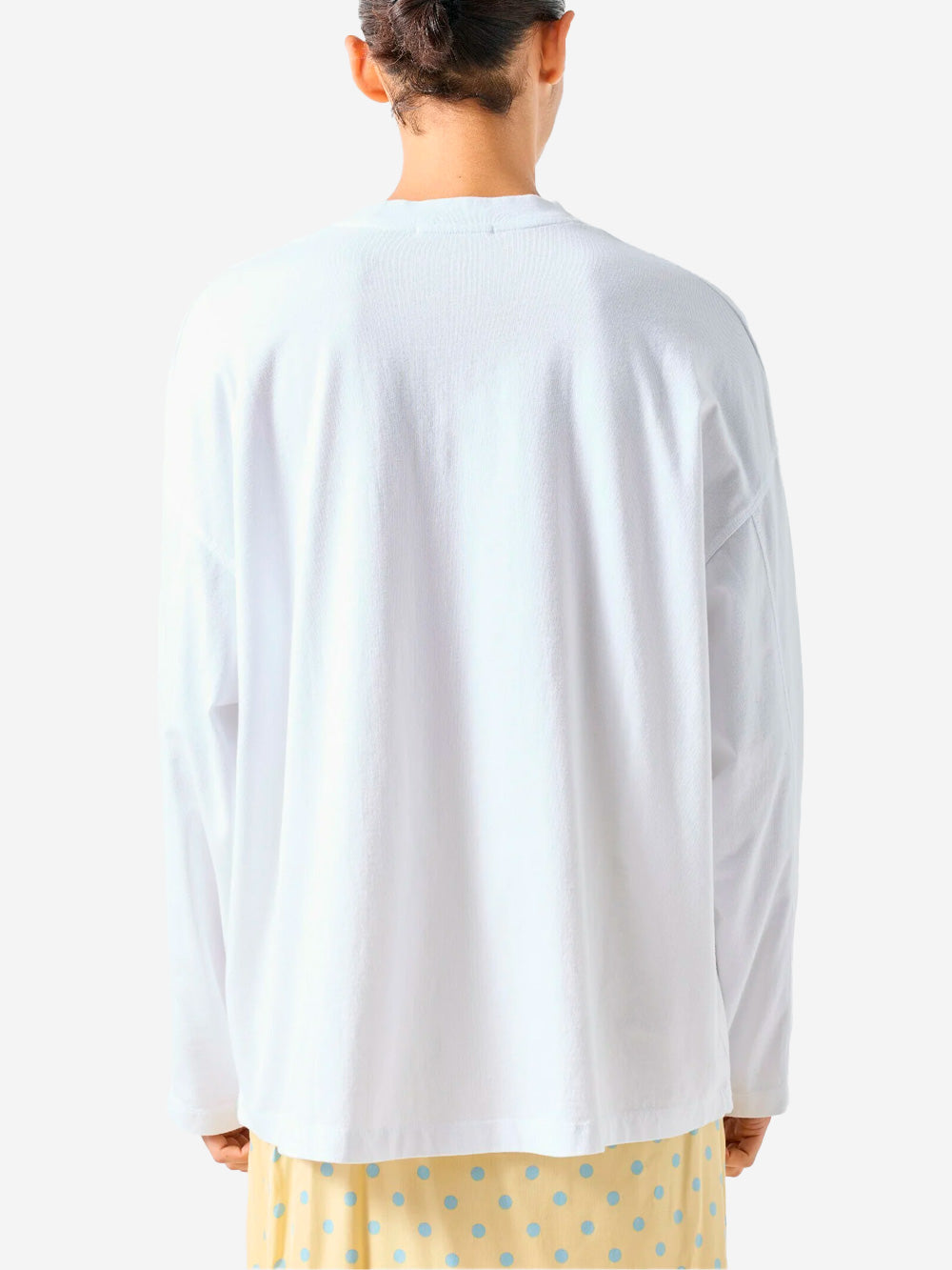 AMERICAN VINTAGE T-shirt bianca a manica lunga in cotone smerigliato Bianco Urbanstaroma