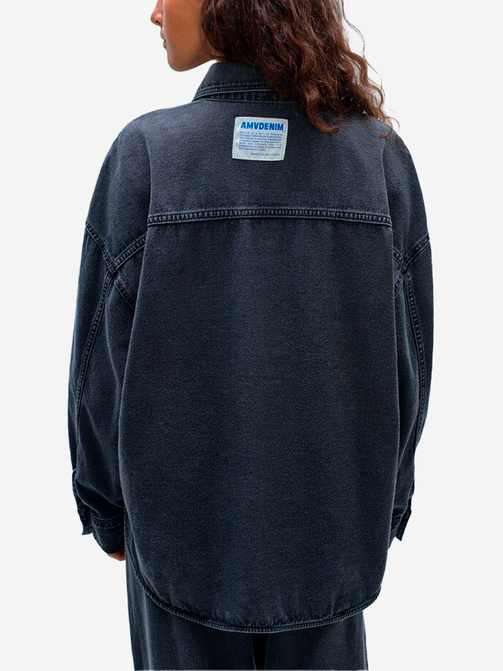 AMERICAN VINTAGE Camicia nera in denim con tasche Nero Urbanstaroma