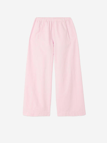AMERICAN VINTAGE Pantaloni larghi in misto lino rosa Rosa