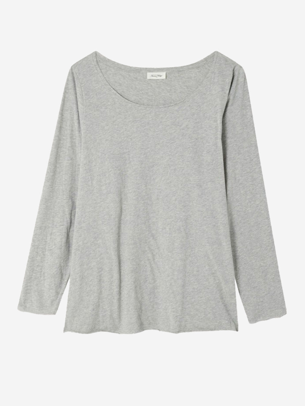 AMERICAN VINTAGE T-shirt grigia a manica lunga con scollo a barchetta Grigio Urbanstaroma