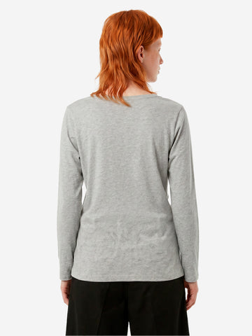 AMERICAN VINTAGE T-shirt grigia a manica lunga con scollo a barchetta Grigio