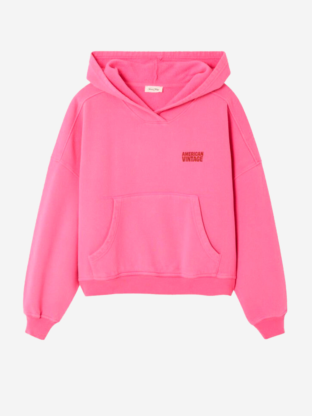 AMERICAN VINTAGE Felpa con cappuccio rosa ed effetto vintage Rosa Urbanstaroma