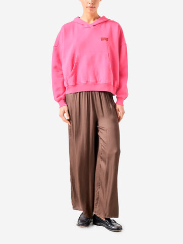 AMERICAN VINTAGE Felpa con cappuccio rosa ed effetto vintage Rosa