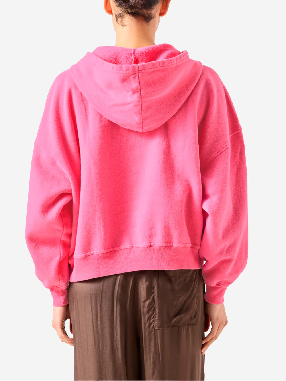 AMERICAN VINTAGE Felpa con cappuccio rosa ed effetto vintage Rosa Urbanstaroma
