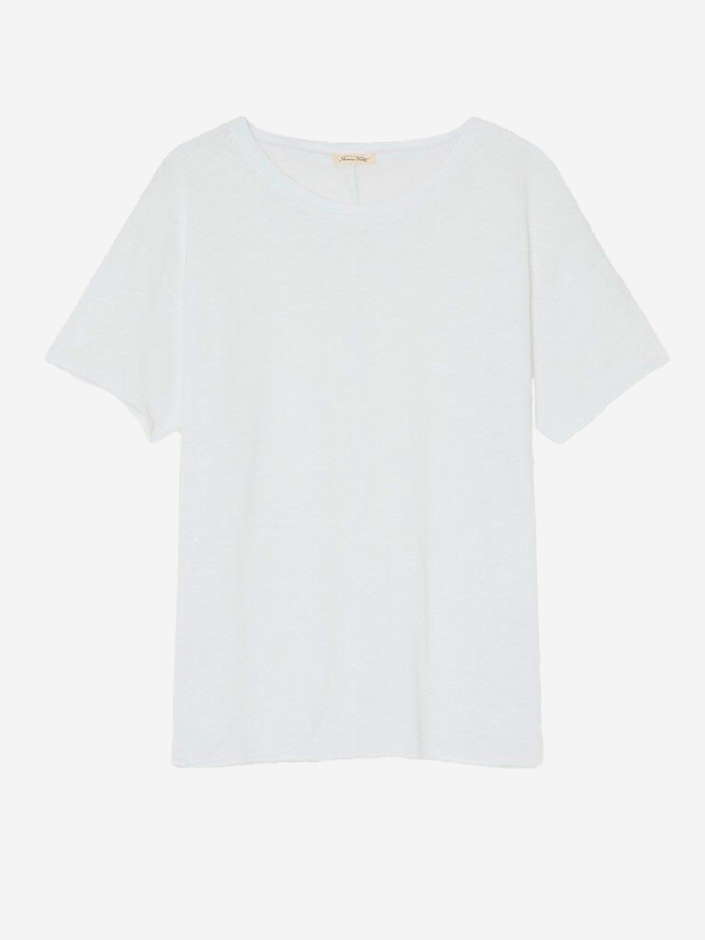 AMERICAN VINTAGE T-shirt girocollo bianca in cotone testurizzato Bianco Urbanstaroma
