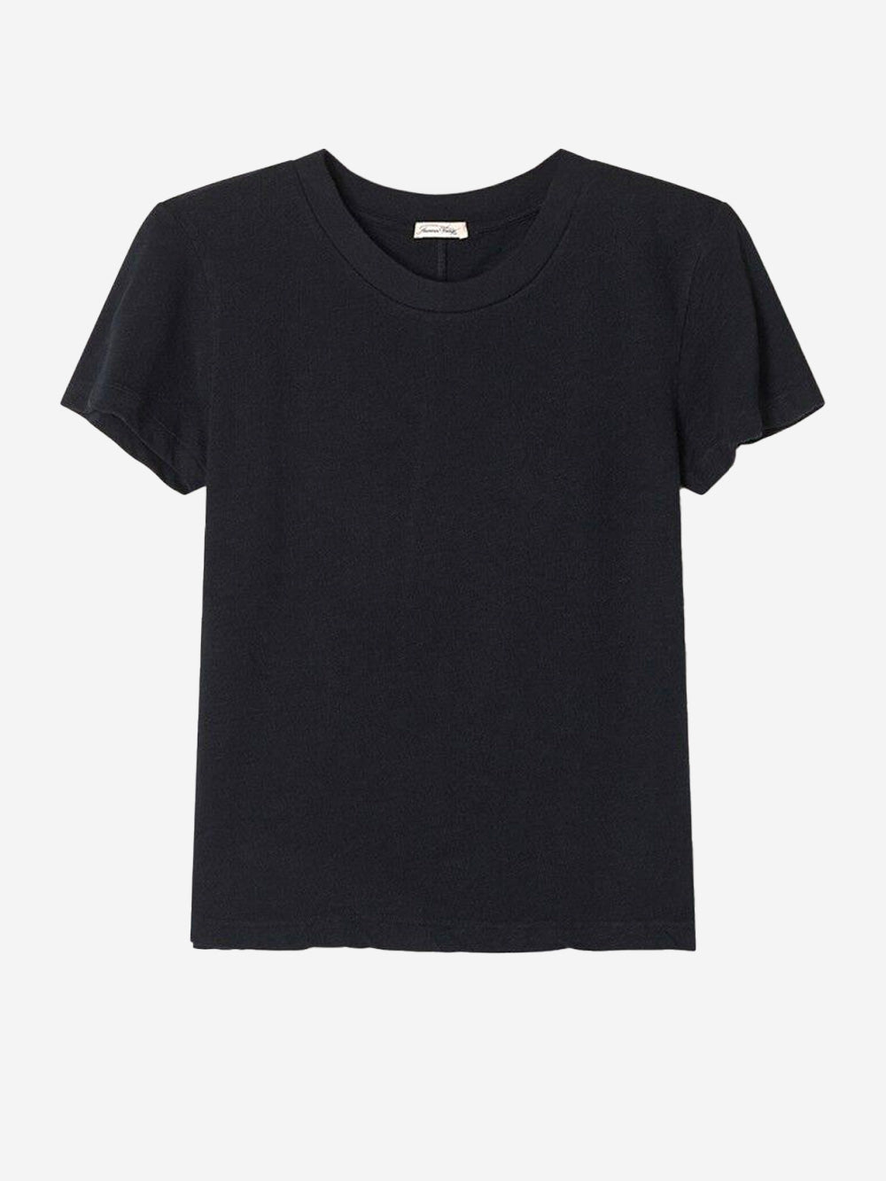 AMERICAN VINTAGE T-shirt girocollo nera in cotone testurizzato Nera Urbanstaroma