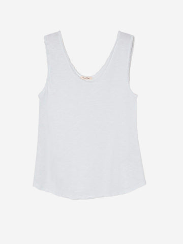 AMERICAN VINTAGE Canotta a trapezio bianca con scollo a u Bianco