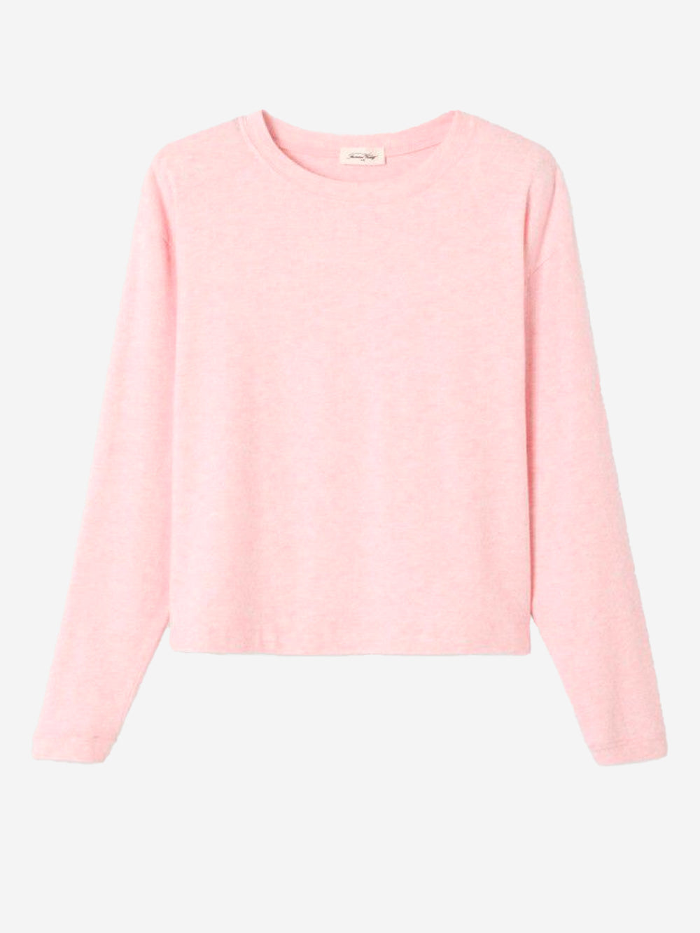 AMERICAN VINTAGE T-shirt a maniche lunghe rosa in misto modal con scollo a barchetta Rosa Urbanstaroma