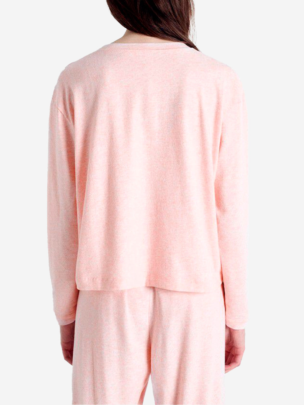 AMERICAN VINTAGE T-shirt a maniche lunghe rosa in misto modal con scollo a barchetta Rosa Urbanstaroma