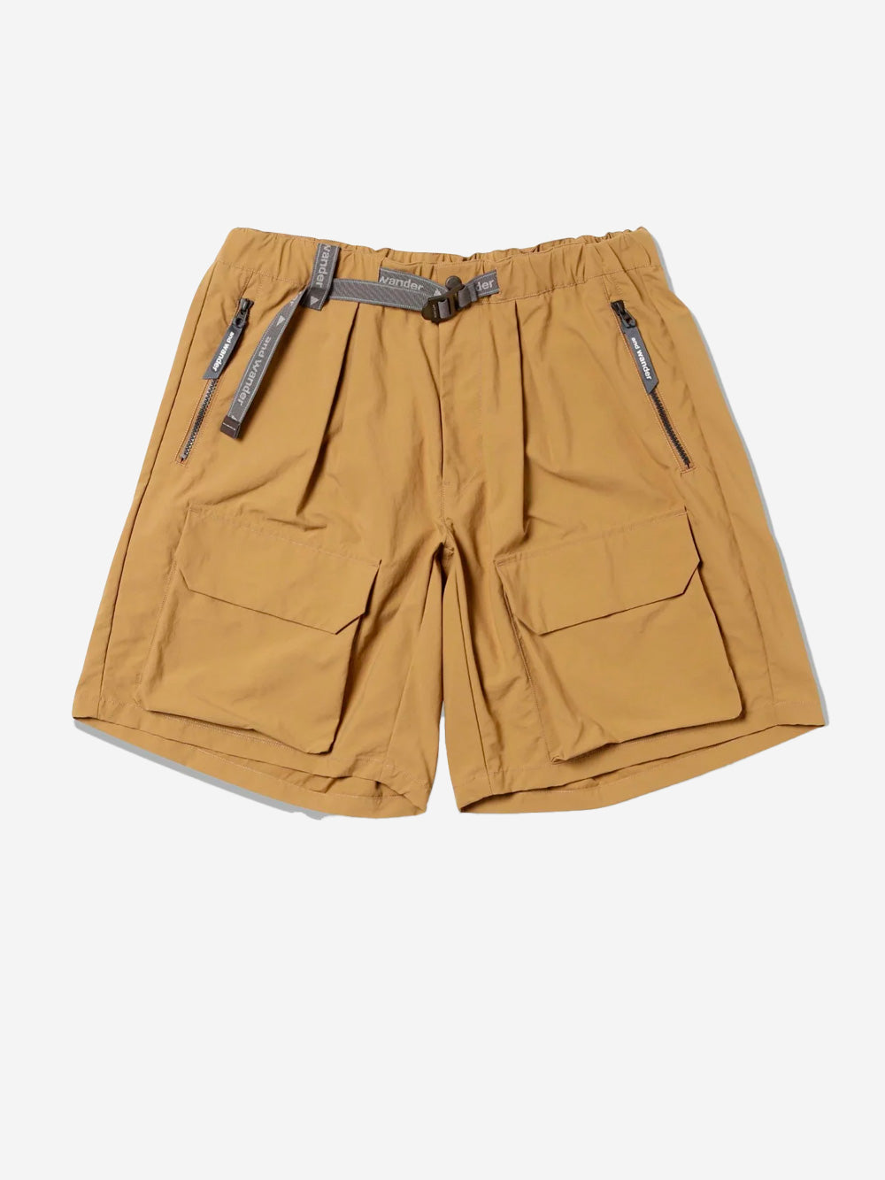 AND WANDER Shorts beige in twill tecnico con tasche utility Beige Urbanstaroma