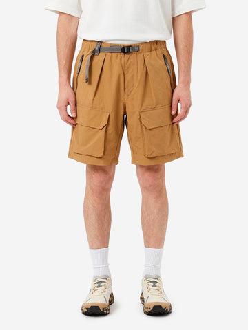 AND WANDER Shorts beige in twill tecnico con tasche utility Beige