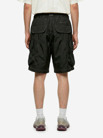 AND WANDER Shorts in misto cotone multi pocket neri Nero