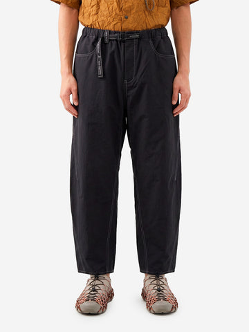 AND WANDER Pantaloni ampi neri in tessuto Ottoman Nero