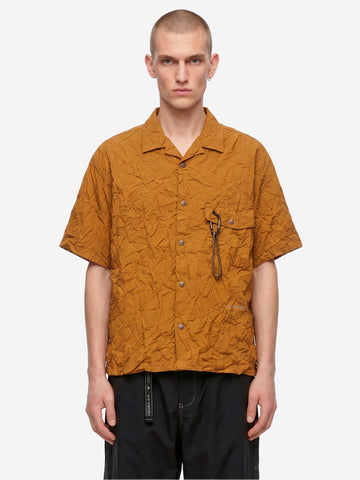 AND WANDER Camicia plissettata a manica corta Marrone