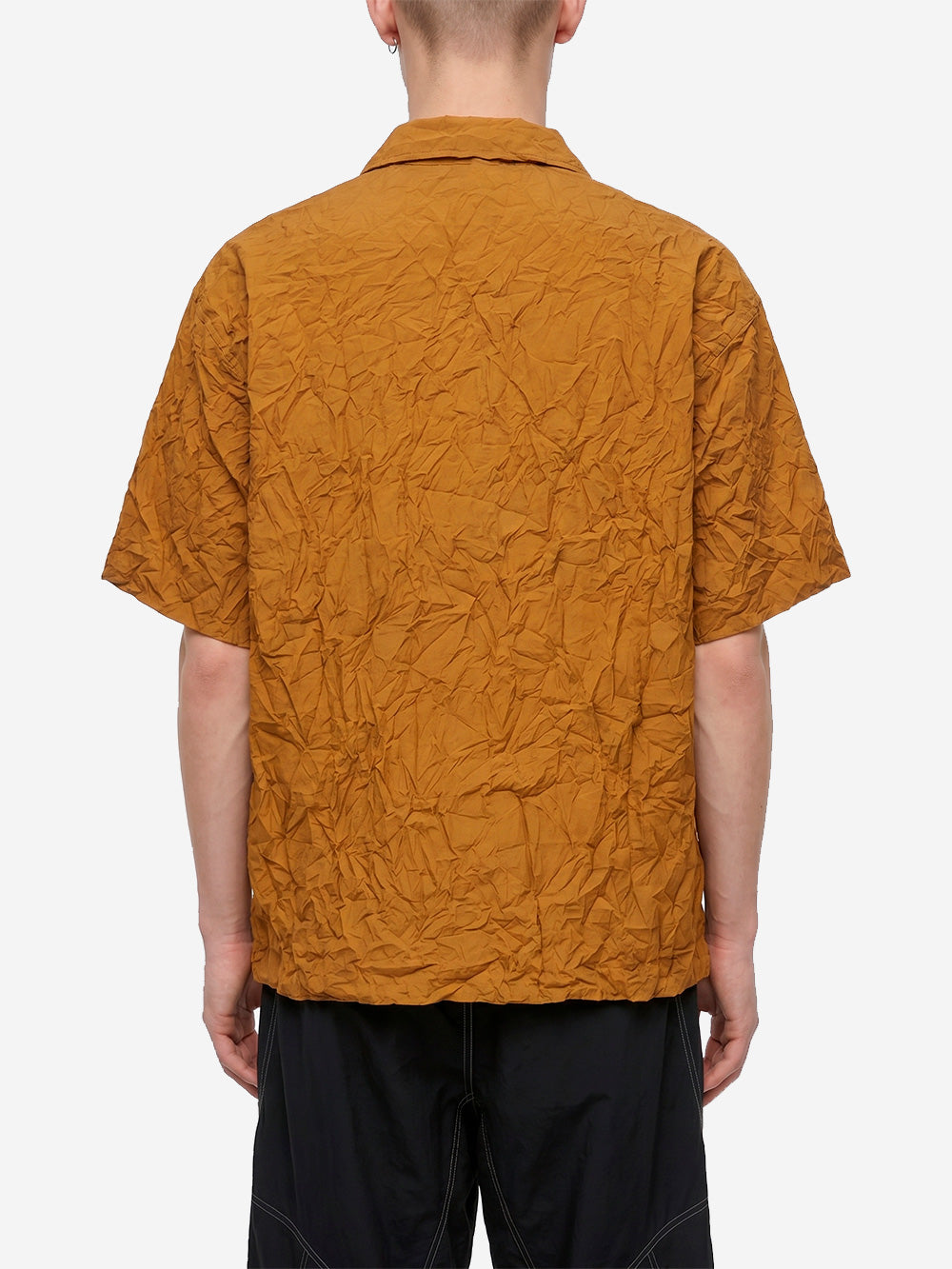AND WANDER Camicia plissettata a manica corta Marrone Urbanstaroma