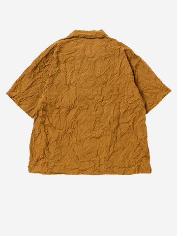 AND WANDER Camicia plissettata a manica corta Marrone
